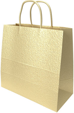 The Gold shopping bag for market or Advertising concept 3d rendering.